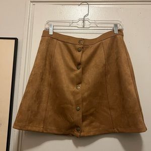 Brown Suede Skirt